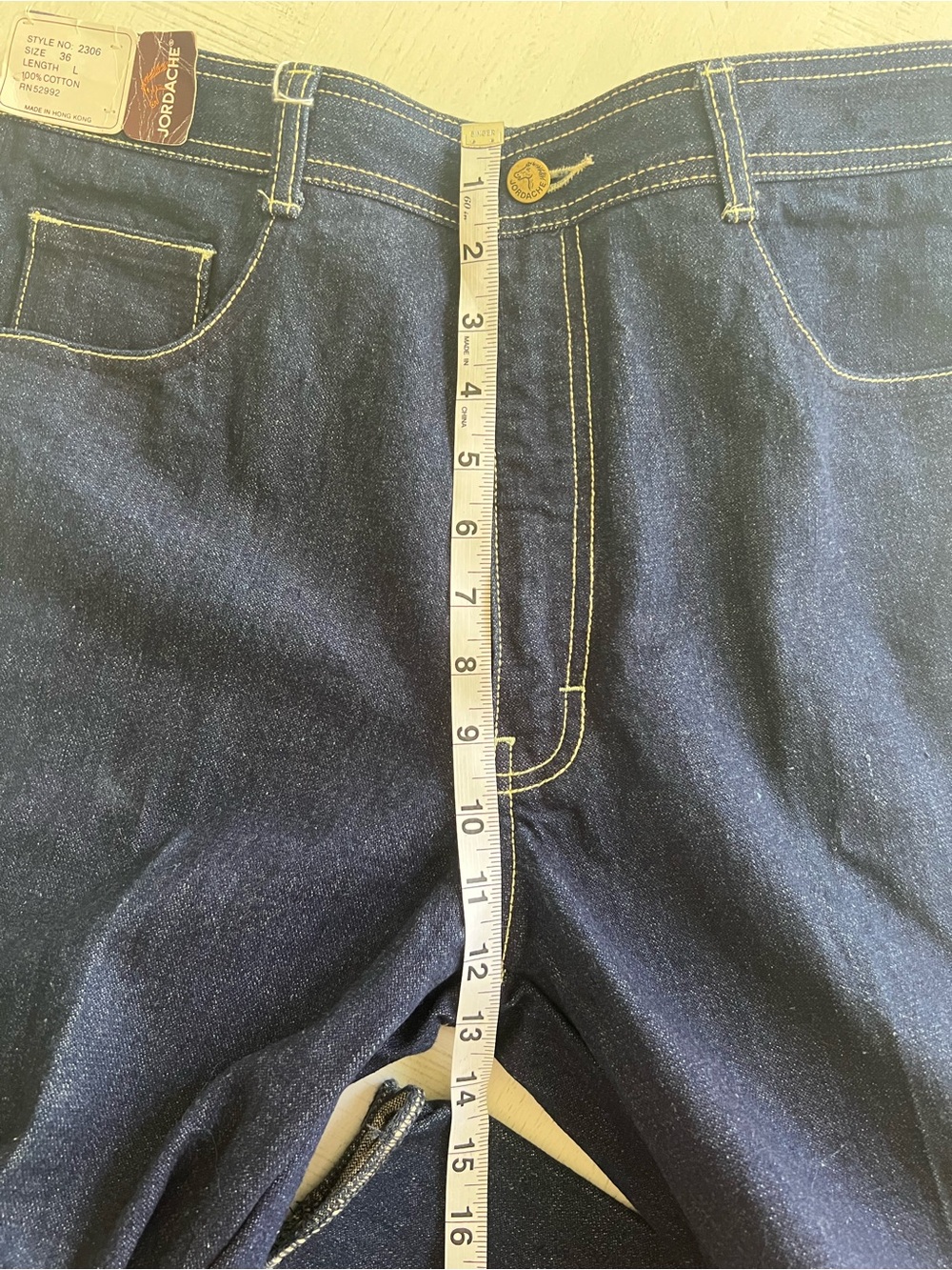 NWT Vintage Jordache Indigo Denim Jeans with Contrast Stitching - Picture 9 of 9
